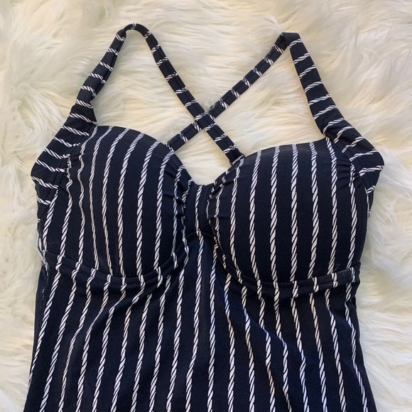 Seafolly Australia Tankini Swimsuit. Blue/White - Picture 4 of 7